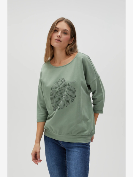 Moodo Zeleni ženski sweatshirt Moodo