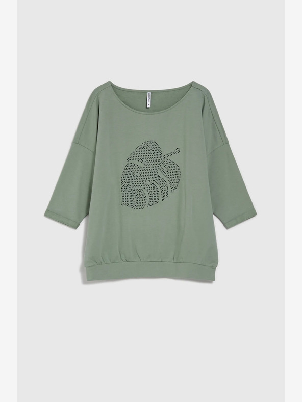 Moodo Zeleni ženski sweatshirt Moodo