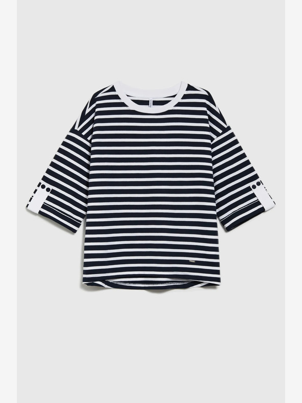 Moodo Moodo bijelo-plava ženska majica na pruge