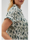 Moodo Moodo ženska zelena košulja s uzorkom