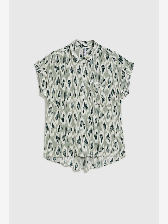 Moodo Moodo ženska zelena košulja s uzorkom
