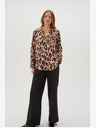 Moodo Smeđe-roza ženska Moodo bluza s uzorkom