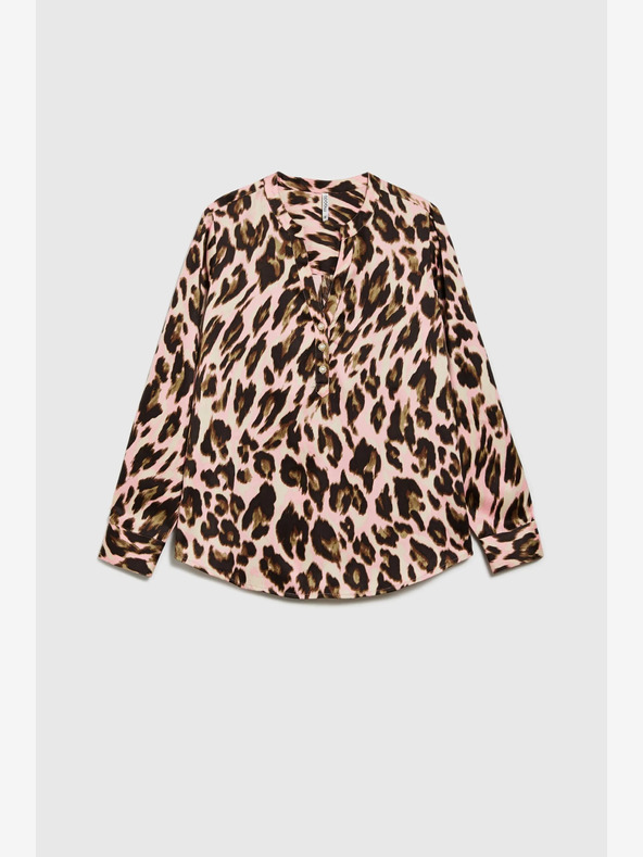 Moodo Smeđe-roza ženska Moodo bluza s uzorkom