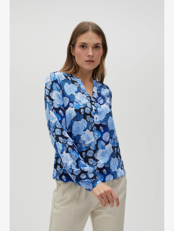 Moodo Plava ženska Moodo cvjetna bluza