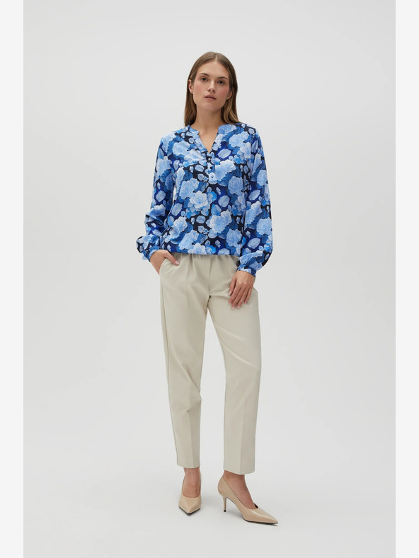 Moodo Plava ženska Moodo cvjetna bluza