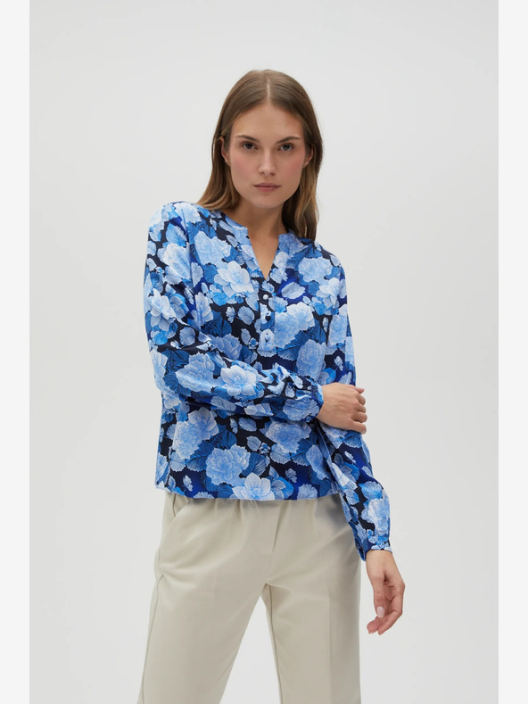 Moodo Plava ženska Moodo cvjetna bluza