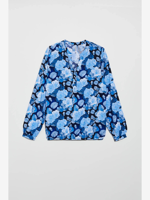 Moodo Plava ženska Moodo cvjetna bluza