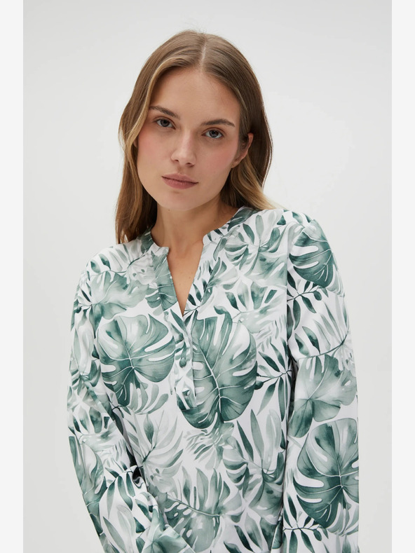 Moodo Bijelo-zelena ženska Moodo bluza s uzorkom