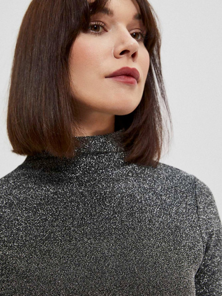 Moodo Crna ženska bluza s Moodo metalik koncem