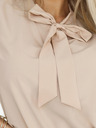 numoco Bež ženska bluza s dugim rukavima i vezama marke Numoco