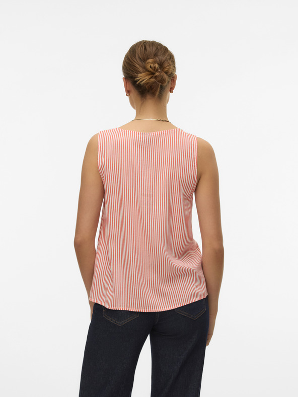 Vero Moda Vero Moda bijelo-narančasta ženska bluza na pruge