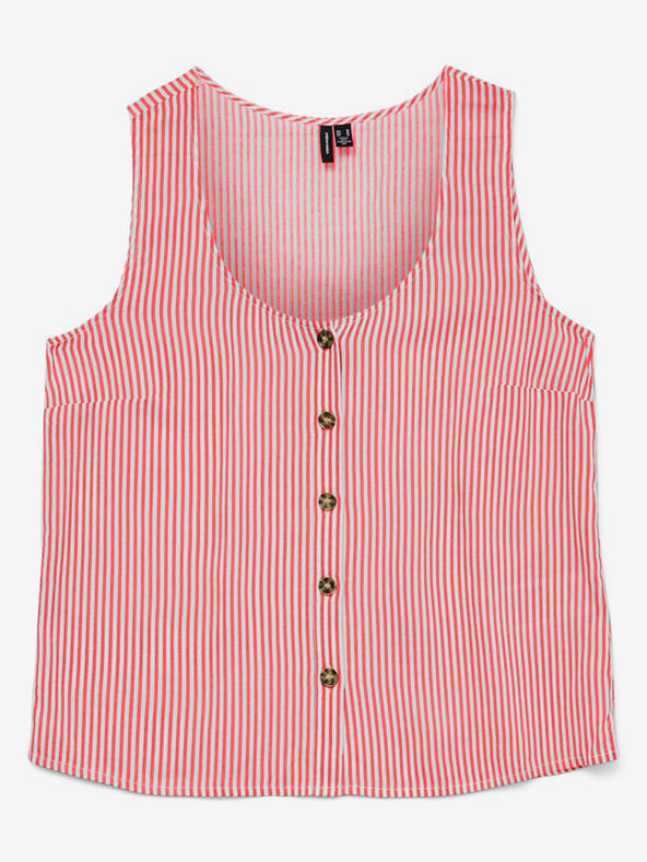 Vero Moda Vero Moda bijelo-narančasta ženska bluza na pruge