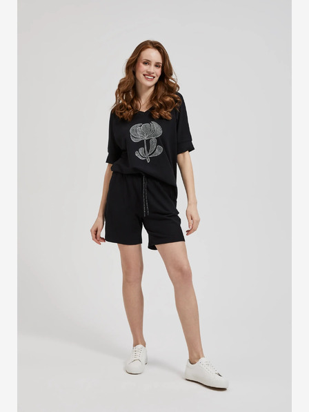 Moodo Crne ženske kratke hlače Moodo