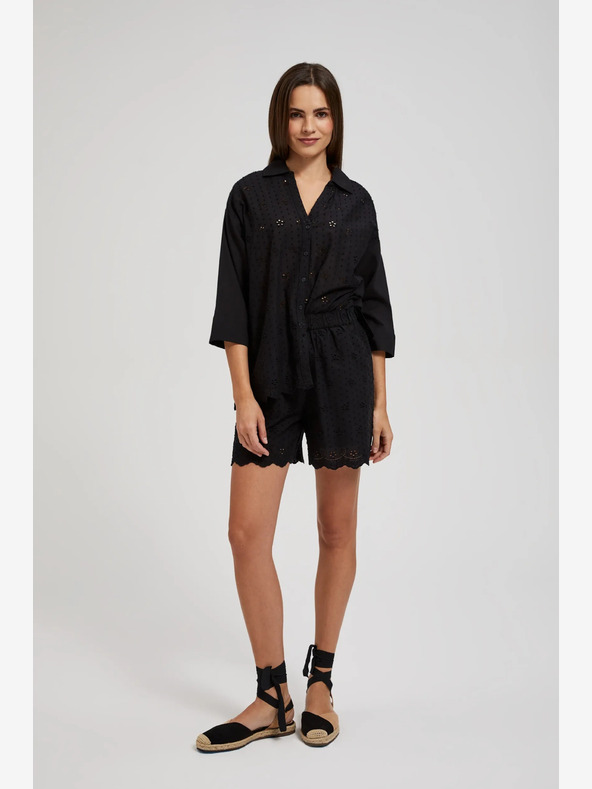 Moodo Crne ženske kratke hlače Moodo