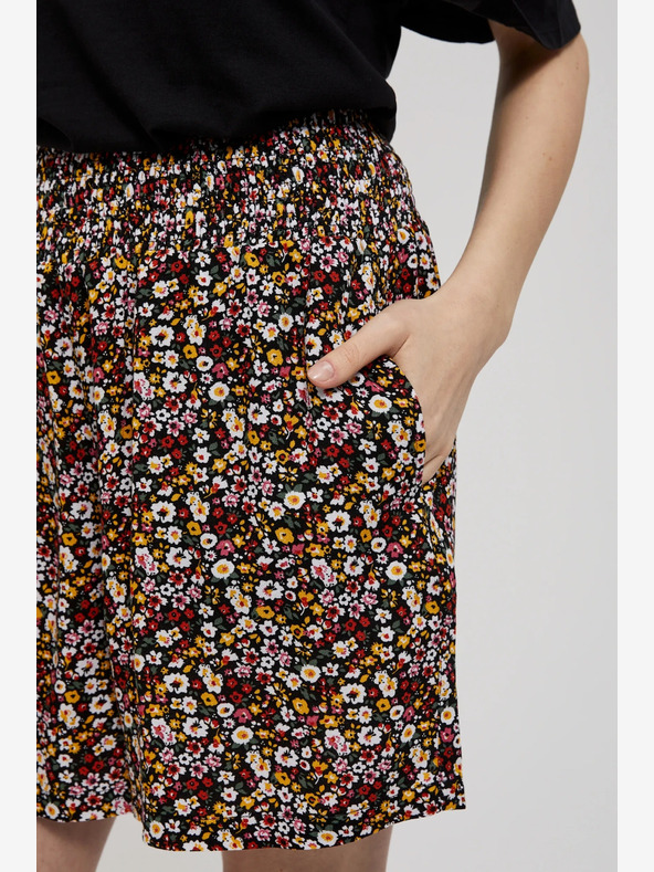 Moodo Crne ženske cvjetne kratke hlače Moodo