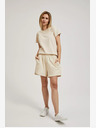 Moodo Moodo bež ženske kratke hlače od trenirke