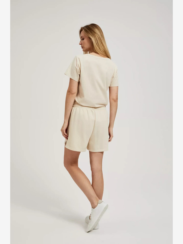 Moodo Moodo bež ženske kratke hlače od trenirke