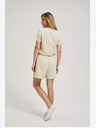 Moodo Moodo bež ženske kratke hlače od trenirke