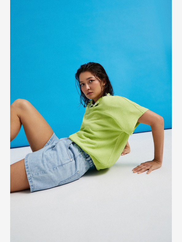 Moodo Moodo ženske kratke traper hlače svijetlo plave boje