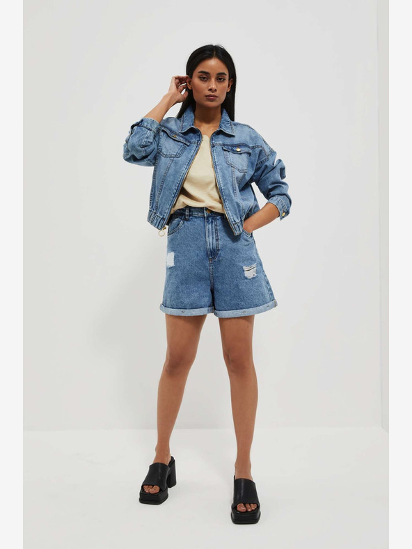 Moodo Moodo plave ženske traper kratke hlače