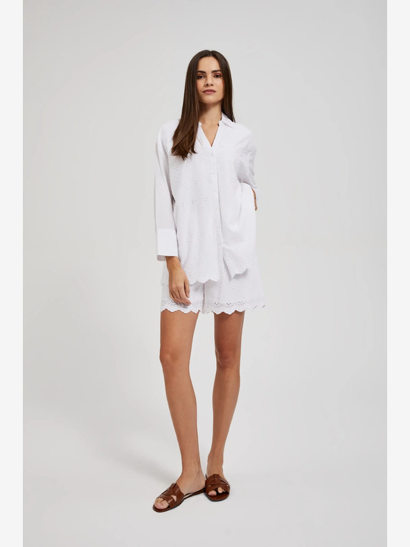 Moodo Bijele ženske kratke hlače Moodo