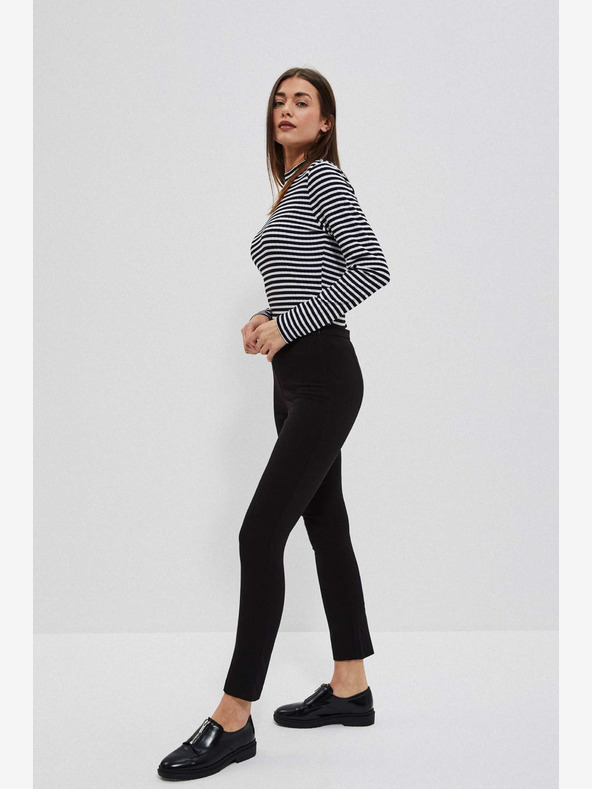 Moodo Crne ženske hlače Moodo