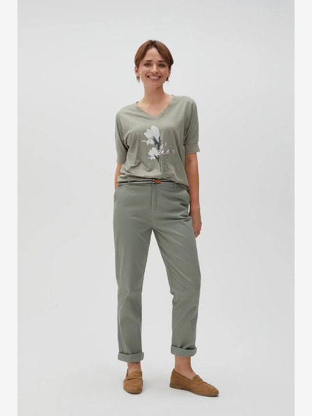 Moodo Zelene ženske hlače Moodo