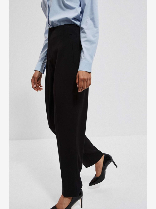 Moodo Crne ženske hlače Moodo