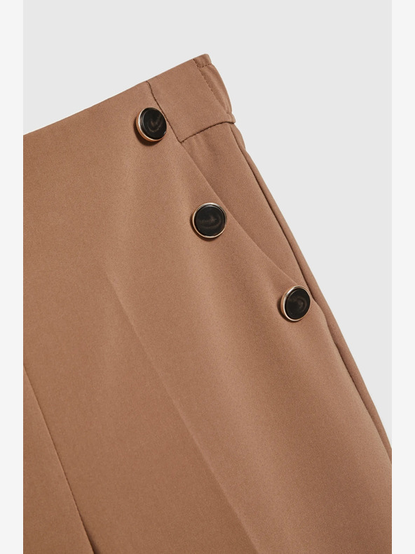 Moodo Smeđe ženske hlače Moodo