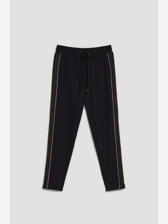 Moodo Crne ženske hlače Moodo