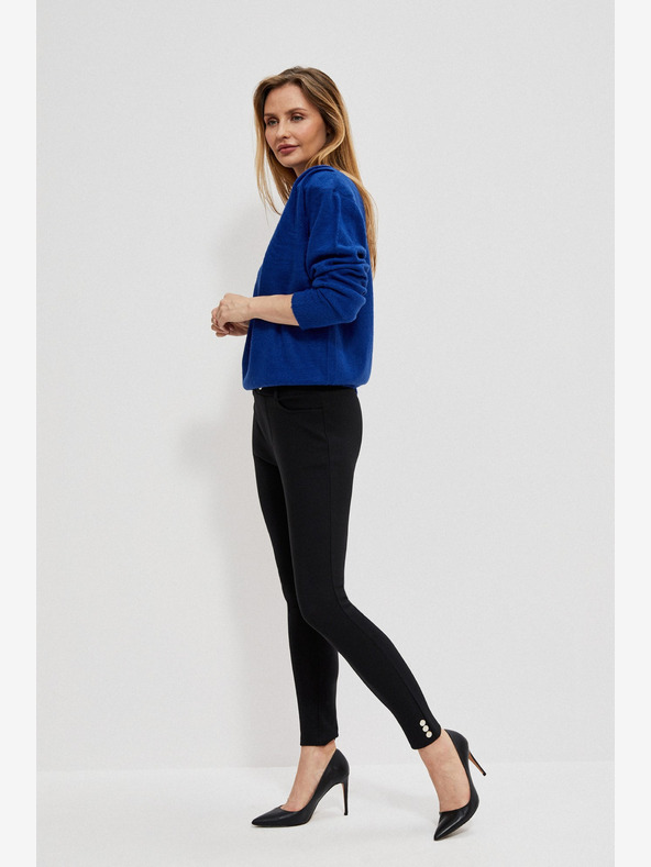 Moodo Crne ženske hlače Moodo