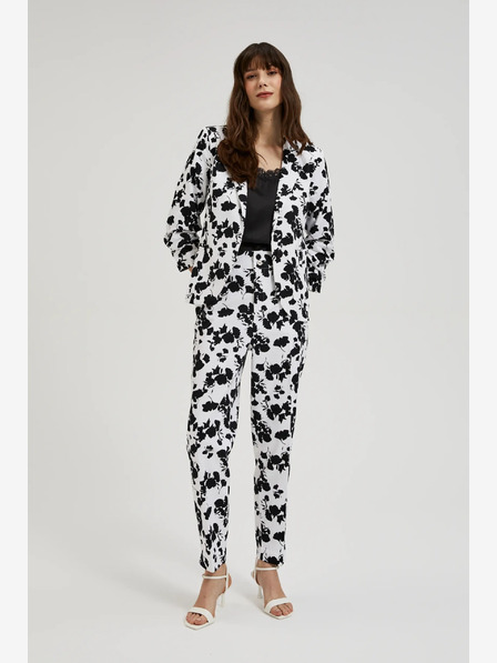 Moodo Crno-bijele ženske Moodo cvjetne hlače