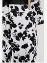 Moodo Crno-bijele ženske Moodo cvjetne hlače