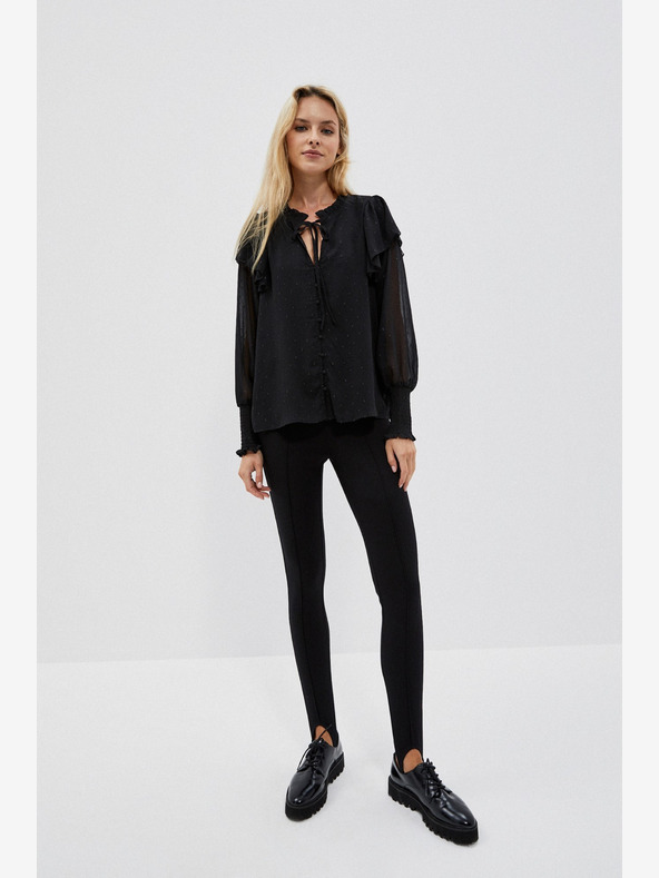 Moodo Crne ženske hlače Moodo