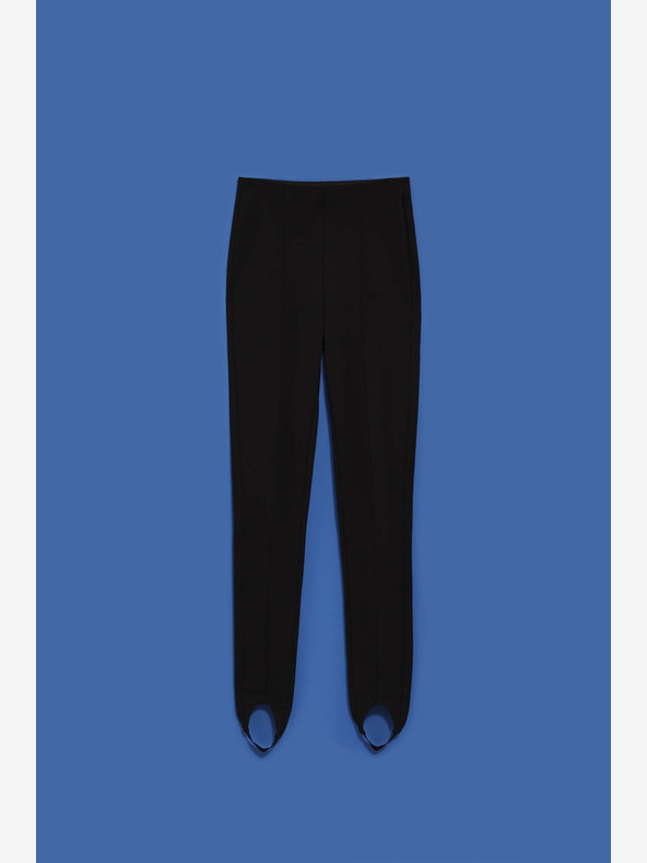 Moodo Crne ženske hlače Moodo