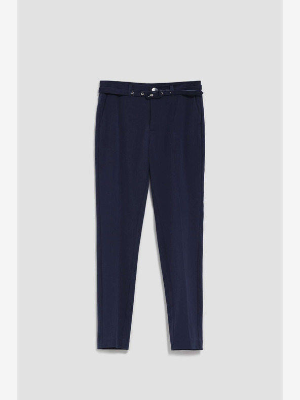 Moodo Tamno plave ženske hlače s Moodo remenom