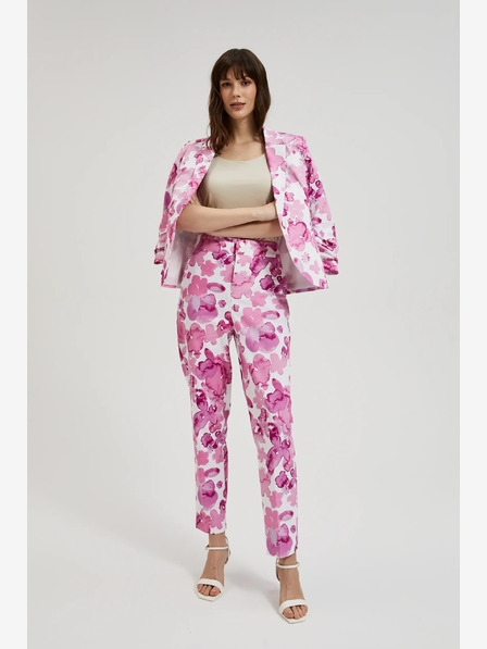 Moodo Ženske Moodo ružičaste hlače s cvjetićima