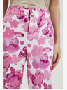 Moodo Ženske Moodo ružičaste hlače s cvjetićima