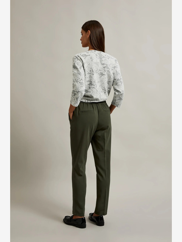 Moodo Moodo tamno zelene ženske hlače