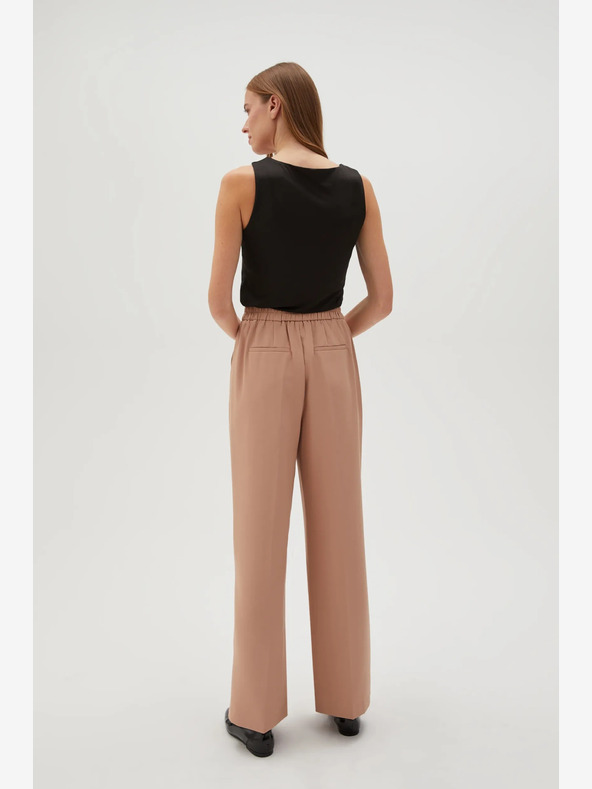 Moodo Smeđe ženske hlače Moodo