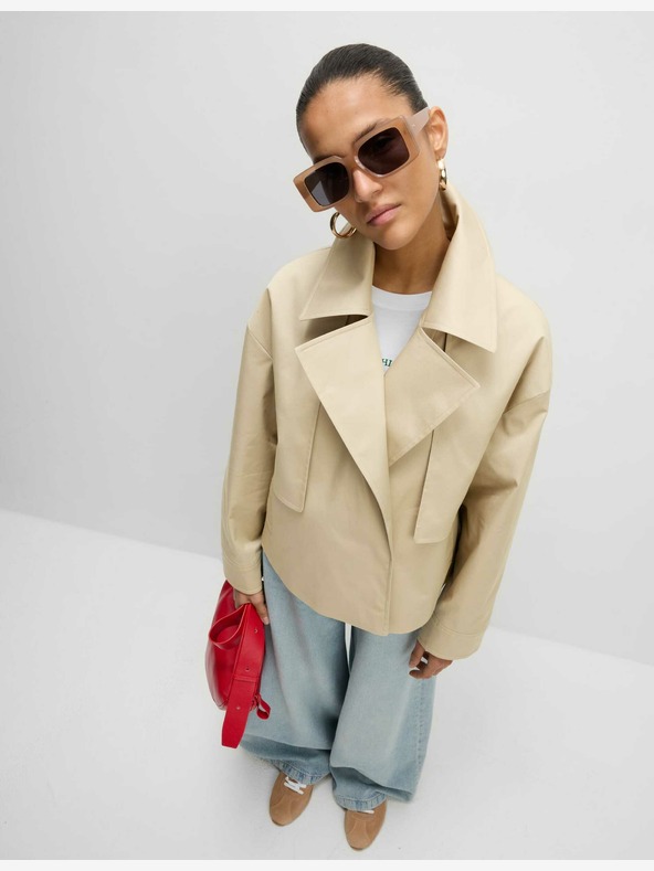 Marks & Spencer Visoki pamučni kratki baloner Marks & Spencer krem ​​boje