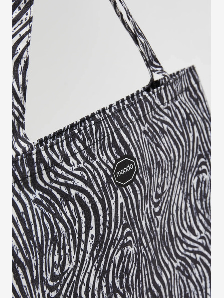 Moodo Bijelo-crna ženska Moodo torba s uzorkom