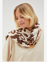 Moodo Krem-smeđi ženski Moodo šal s uzorkom