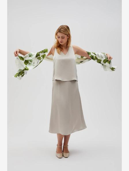 Moodo Bijelo-zeleni ženski Moodo šal s uzorkom