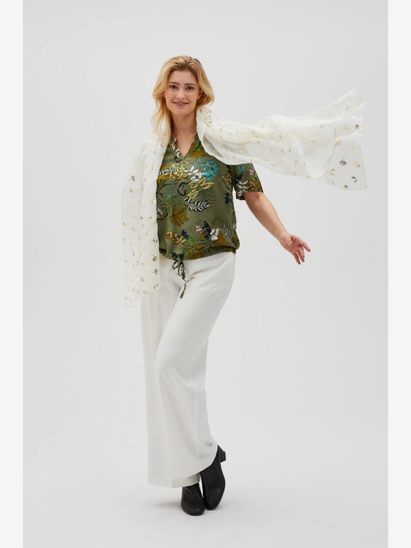 Moodo Bijeli ženski Moodo šal s uzorkom