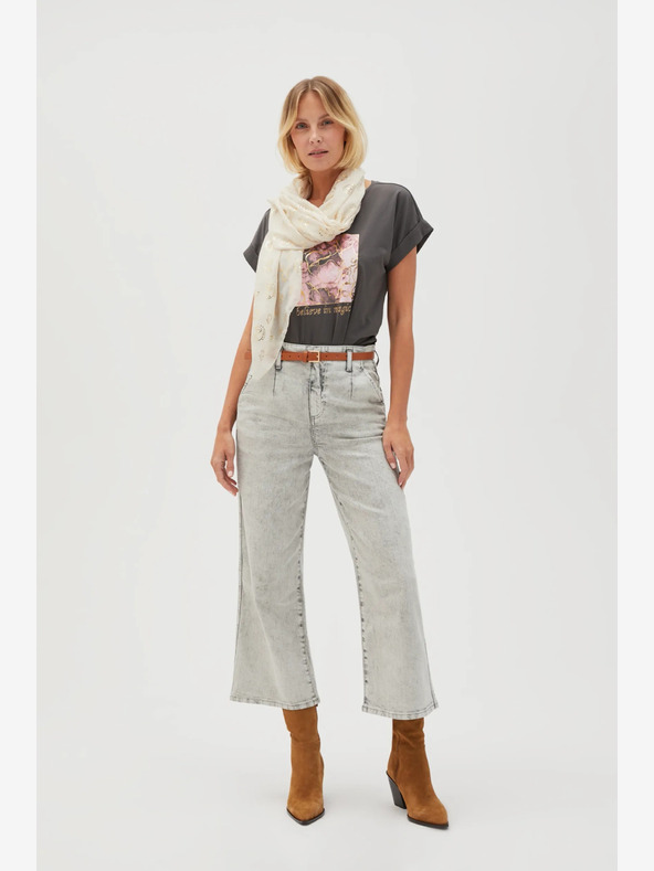 Moodo Krem ženski Moodo šal s uzorkom