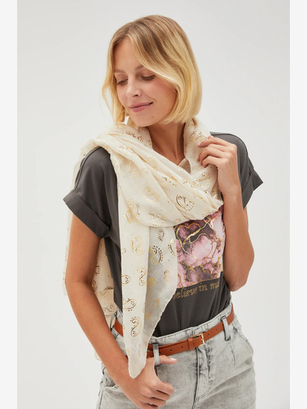 Moodo Krem ženski Moodo šal s uzorkom
