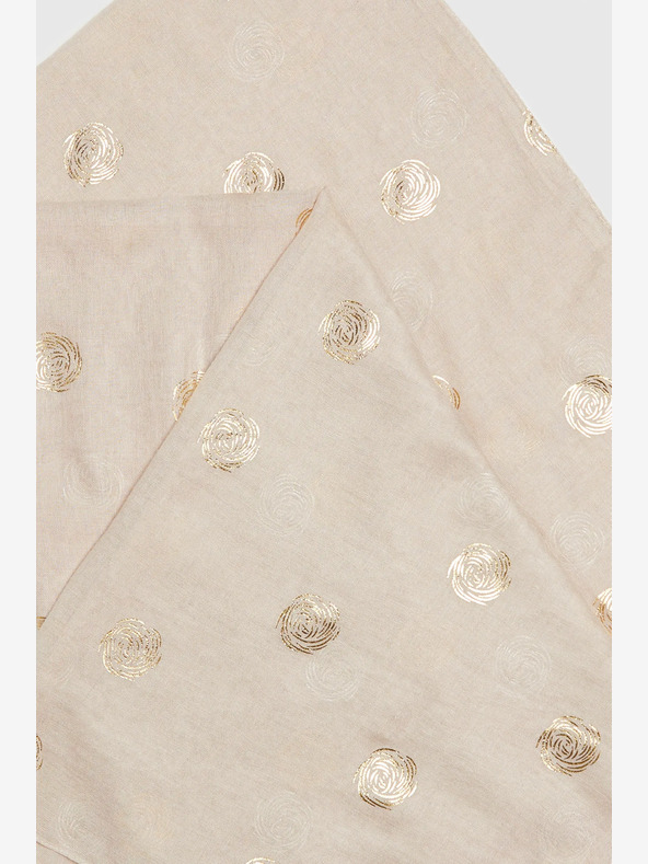 Moodo Moodo ženski šal na točkice bež boje