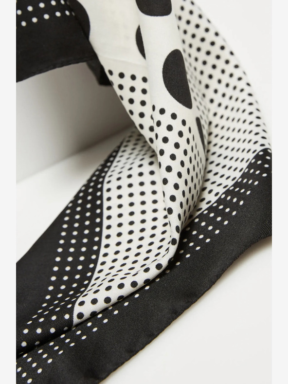 Moodo Bijelo-crni ženski Moodo šal s uzorkom