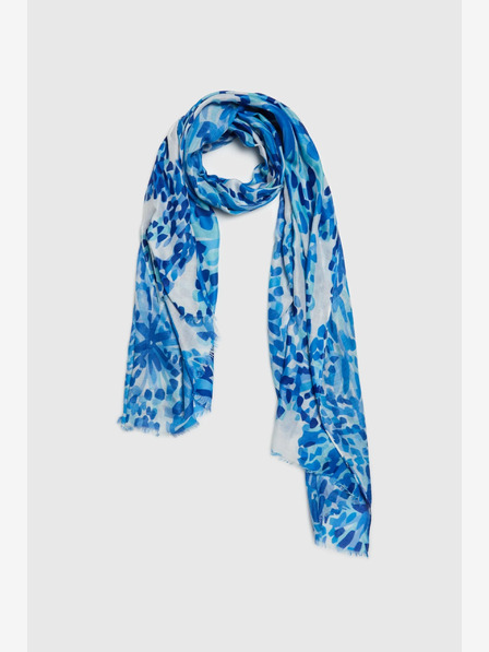 Moodo Bijelo-plavi ženski Moodo šal s uzorkom